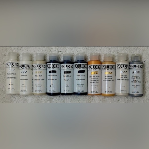🎨 Lot of 30 🎨 GOLDEN FLUID ACRYLIC PAINT 4oz BOTTLES  No Duplicate Colors NEW - Picture 3 of 5